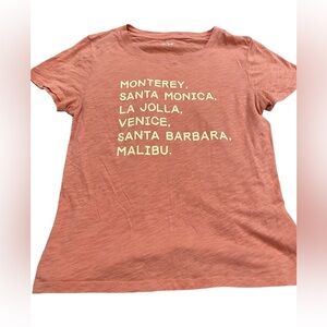 J.Crew Coastal Cities Graphic Tee in Rose Clay